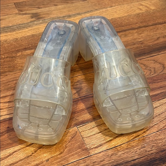 Gucci Transparent Sandals - Picture 1 of 10